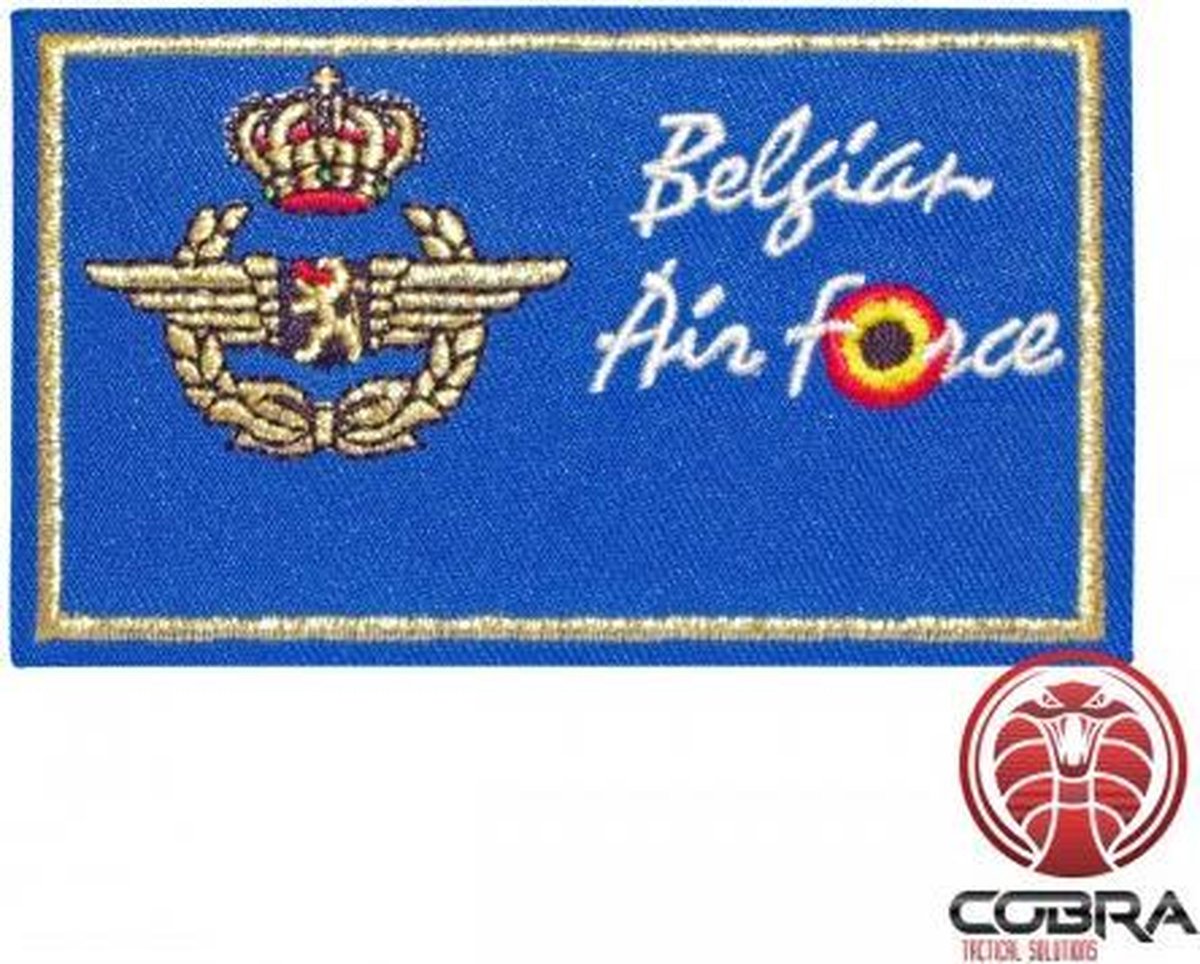 Belgian Air Force Pilot shoulder aviation geborduurde patch | Strijkpatches | Military Airsoft